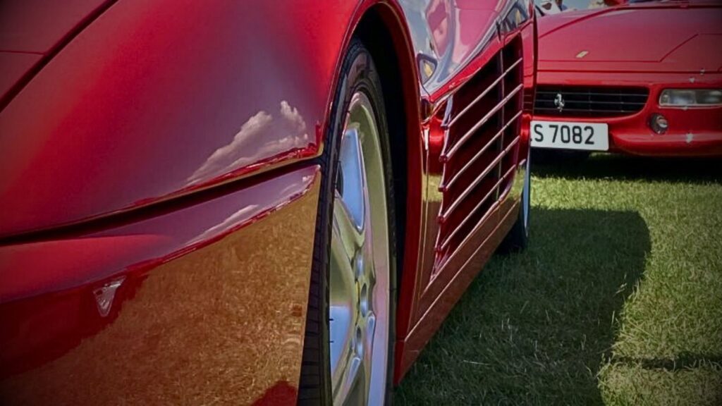 Ferrari F512 that represents F1 driver Gerhard Berger’s stolen car.